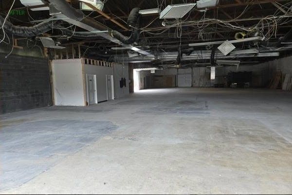 Same commercial space cleared and demo-ready